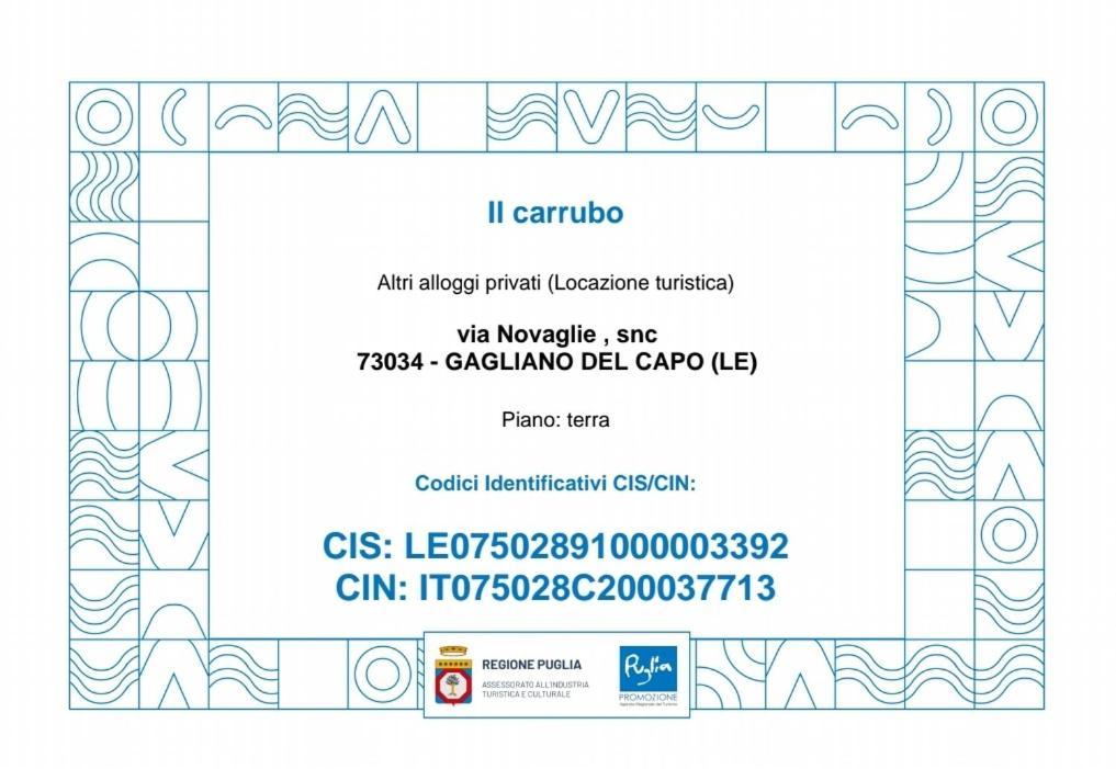 Casa Vacanze "Il Carrubo" Gagliano del Capo Zewnętrze zdjęcie
